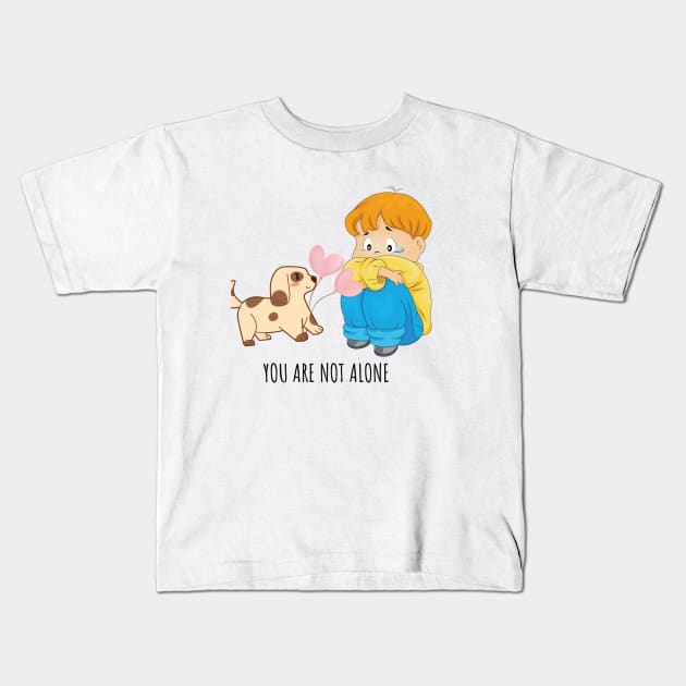 You are not alone Kids T-Shirt by TextureMerch